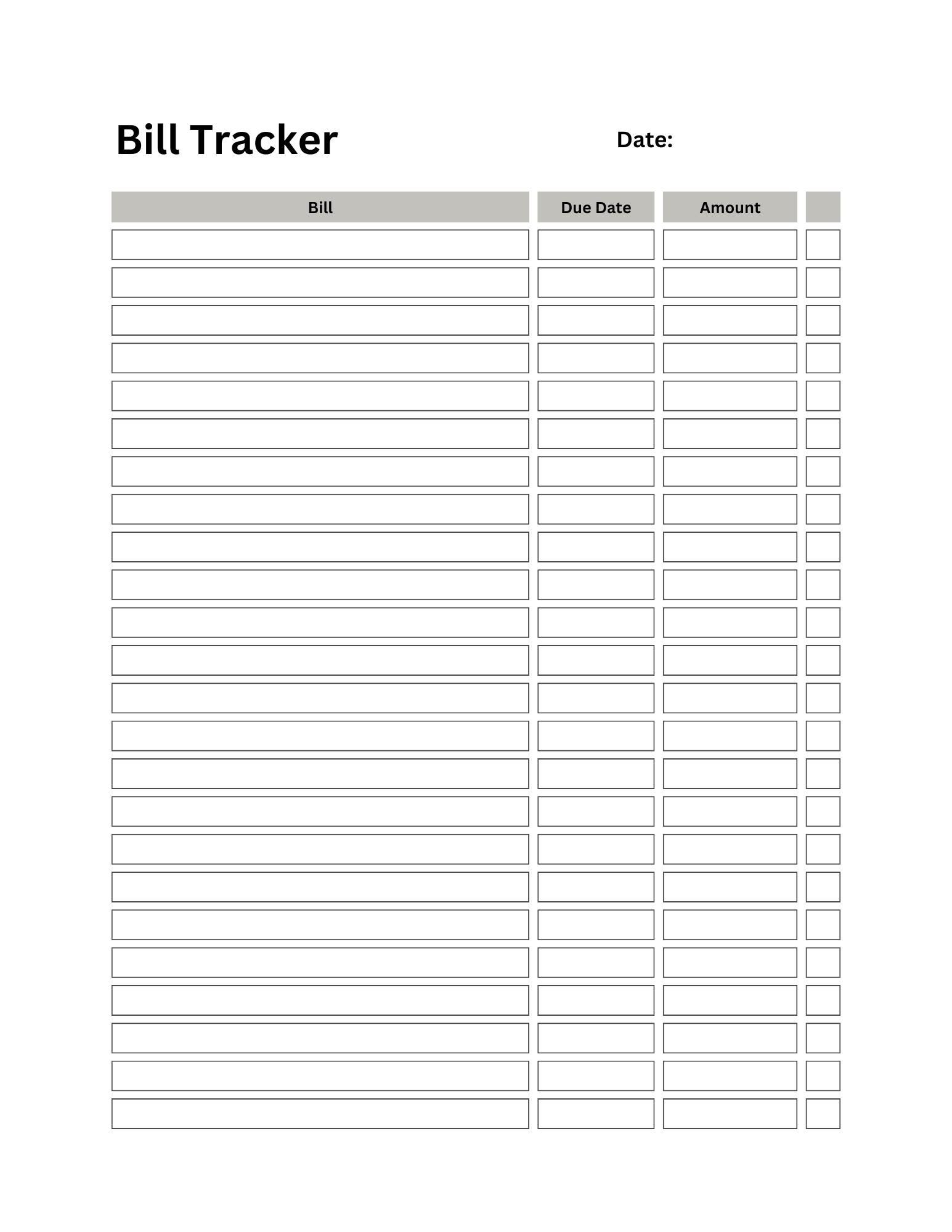 Editable and Printable Bill Tracker Bundle Planner | Monthly Expense ...