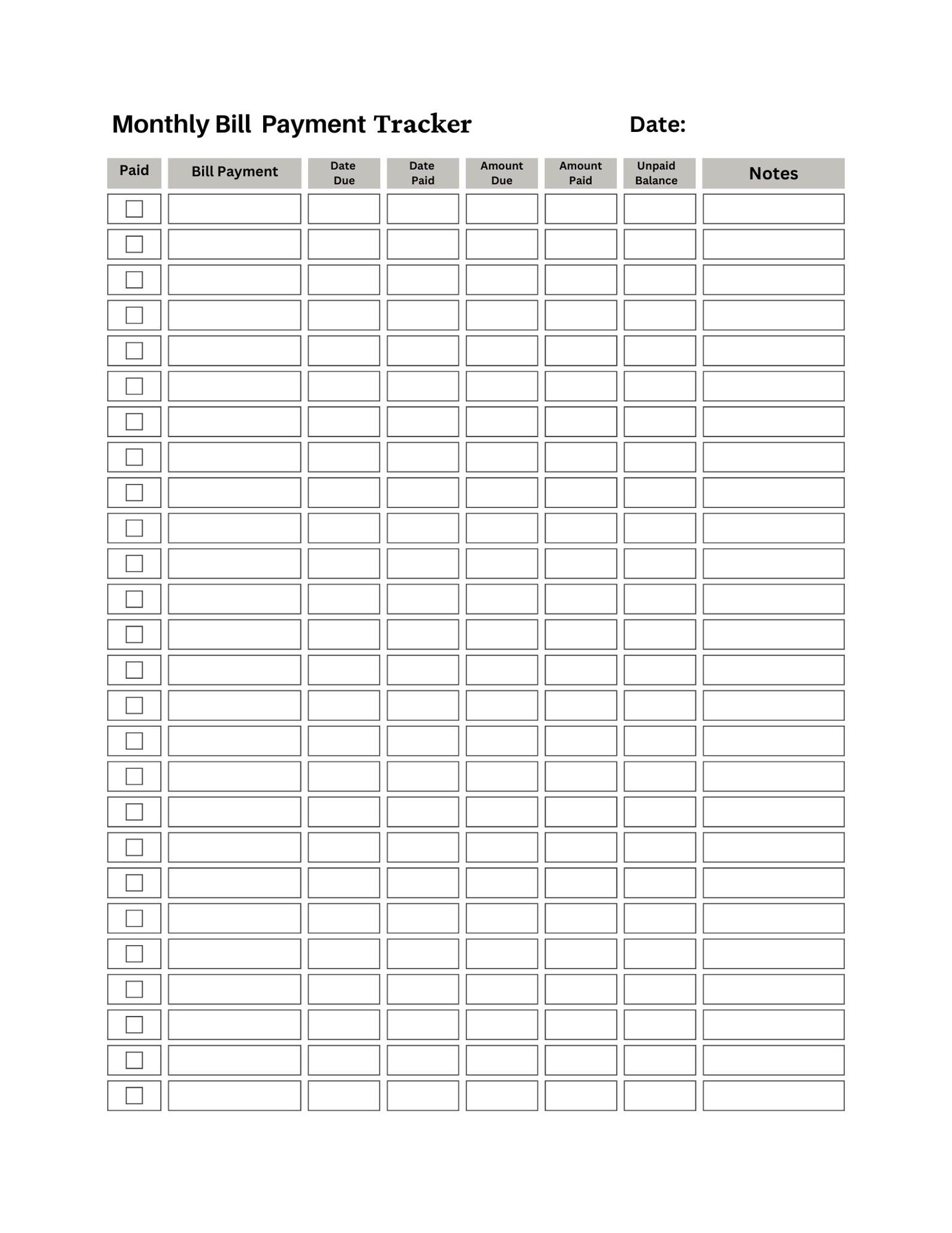Editable and Printable Bill Tracker Bundle Planner | Monthly Expense ...