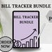 Editable and Printable Bill Tracker Bundle Planner | Monthly Expense ...