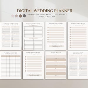 Bearbeitbarer Hochzeitsplaner | Master Weiterverkaufsrechte | Digitaler Hochzeitsplaner-Leitfaden | Hochzeitsbudget & Checkliste | Sofort Download