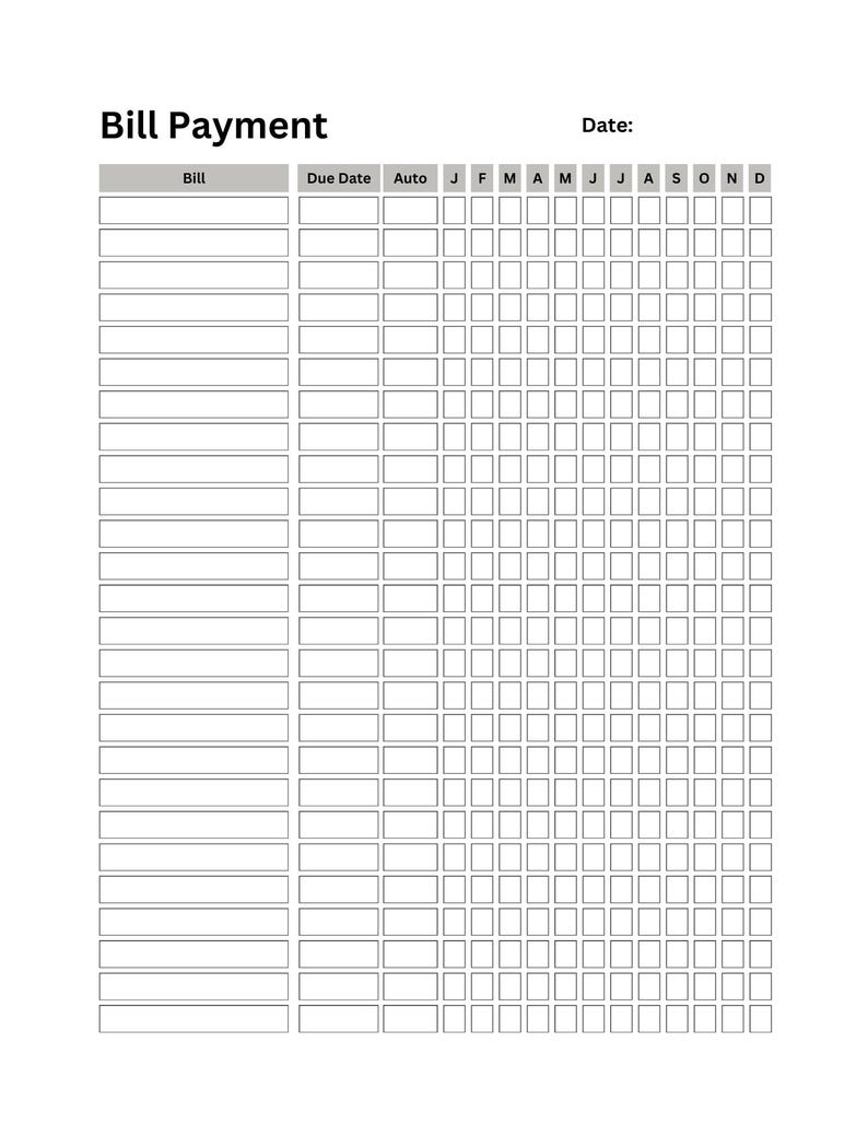 Editable and Printable Bill Tracker Bundle Planner | Monthly Expense ...