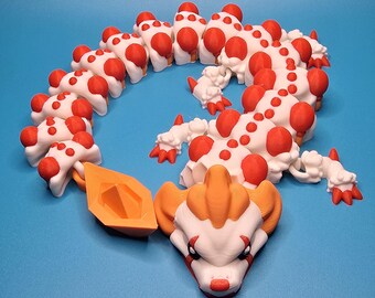 Dragón articulado de payaso de alcantarilla / Juguete antiestrés de escritorio con globo rojo impreso en 3D