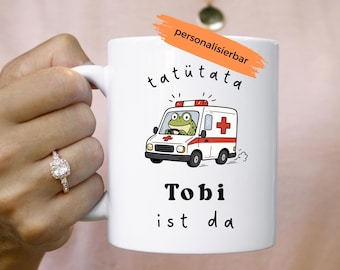 Personalisierte Tasse Notfallsanitäterin, Notfallsanitäter Geschenk, Rettungsdienst Geschenk, Sanitäter Tasse, Sanitäter Geschenk, Notarzt