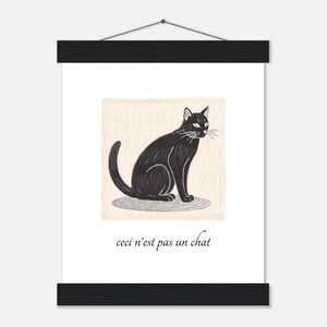 Ceci n'est pas un chat – Stampa artistica surreale – Poster in carta opaca premium con gancio