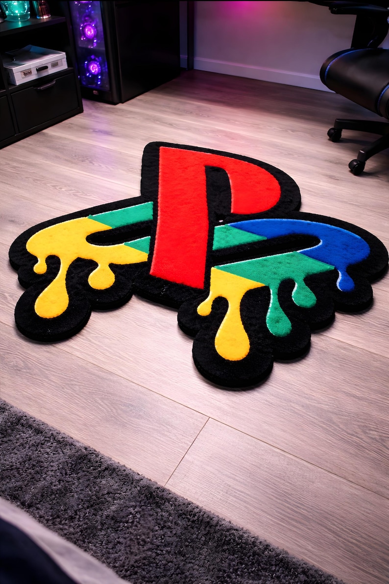 Ps3 Rugs Retro Gamer Tufted Rug | Gaming Room Decor | Custom Handmade Tufted Rug ...