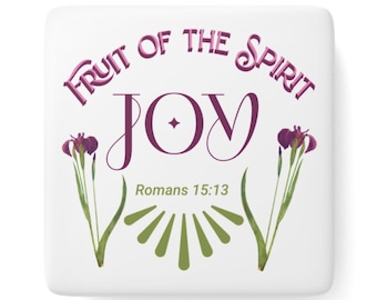 Joyful Fruit of the Spirit Magnet, Inspirational Home Decor Gift