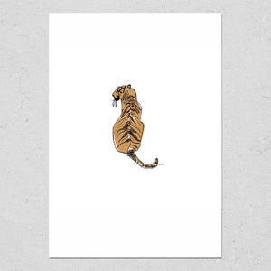 Tiger Illustration Print | Animal Art Print | Animal Wall Art | Home Decor | Nursery Wall Art | Animal Illustration | Tiger Drawing