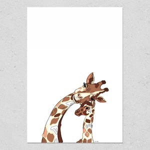 Giraffe Illustration Print | Animal Art Print | Animal Wall Art | Home Decor | Nursery Wall Art | Animal Illustration | Giraffe Drawing