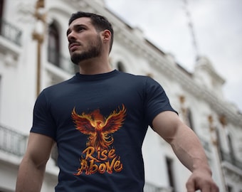Phoenix Graphic Tee: Rise Above Unisex Cotton Crewneck
