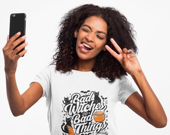 Spooky Witches Cat T-Shirt: Unisex Halloween Tee