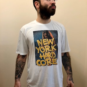 New York Hard Core NYHC Unisex Weißes T-Shirt von Mel One VERSANDKOSTENFREI Bild 1