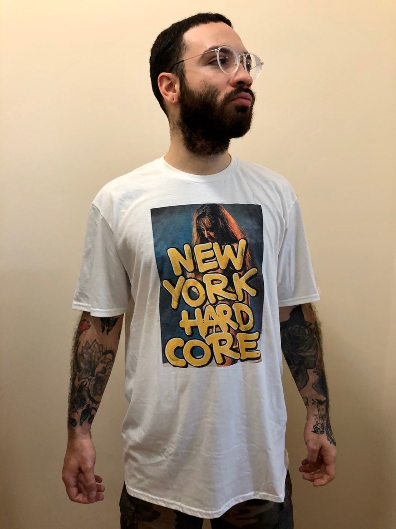 New York Hard Core NYHC Unisex Weißes T-Shirt von Mel One VERSANDKOSTENFREI Bild 1