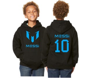 Messi Kids Soccer Hoodie Youth Pullover with #10 Design
