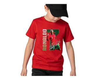 Camiseta de fútbol infantil de Ronaldo #7 de Portugal – Camiseta para jóvenes aficionados al fútbol