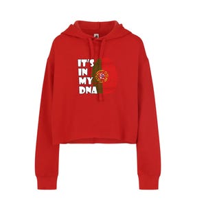 Portugal Flag Cropped Hoodie – Women&#39;s Soccer Fan Pullover