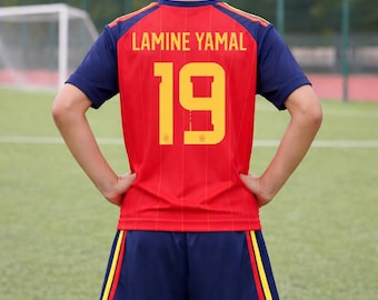 Ensemble de football pour enfants España #19 | Maillot et short pour enfant | Tenue de supporter de futbol WC 2026