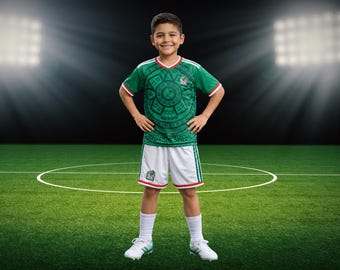Conjunto de fútbol para niños de México 2026 / Nombre y número personalizados / Uniforme de México para Niño