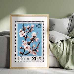 Vintage Wall Art Print | Stamp Art Trendy Wall Poster Digital Download | Japanese Stamp Art Print Digital Art Print
