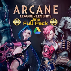 Jinx STL and Vi STL – STL Pack Arcane Full Pack  3D Print Model, High-Quality Files for Collectors and Hobbyists