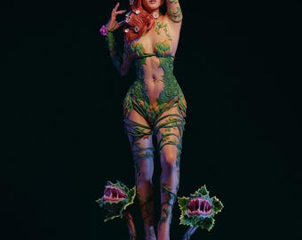Woman STL ivy STL File – 3D Print Model | High-Quality Statue File for 3D Printing