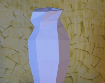 DIY Vase (Lazarus) , 3d Papercraft , Home Decor , Instantly Download , Flower Vase ,Pdf , 3D Print , Paper Art , Creative , diy Papercraft