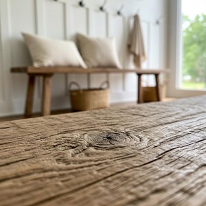 Rustic Reclaimed Wood Bench Entryway Rustic Wood Bench Long Custom ...