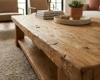 Handmade Coffee Table, Rustic Coffee Table for Living Room, Solid Barn Wood Table, Reclaimed Wood Coffee Table Wooden Side Table