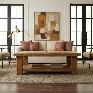 Handmade Coffee Table, Rustic Coffee Table for Living Room, Solid Barn Wood Table, Reclaimed Wood Coffee Table Wooden Side Table image 6