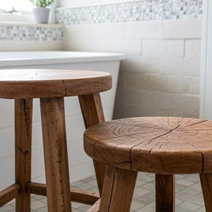 Handcrafted Rustic Barnwood Stool with Reclaimed Wood, Small Rustic Farmhouse/Vintage/Primitive Step Stool, Eco-Friendly Stool, Great Gift
