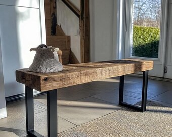 Reclaimed Wood Entryway Bench Rustic Wood Bench for Entry Long Bench ...