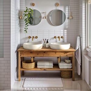 Custom Handmade Rustic Wooden Bathroom Vanity Handcrafted Bathroom Vanity Live Edge Bathroom Vanity Barnwood Reclaimed Wood Countertop