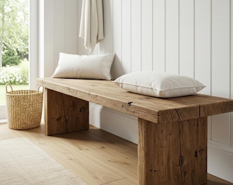 Rustic Reclaimed Wood Bench Entryway Rustic Wood Bench Long Custom Bench for Entryway Farmhouse Bench Hallway Seating Farmhouse Furniture