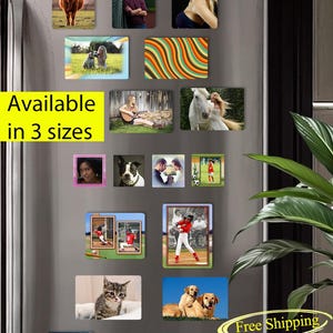 Custom Photo Magnets Personalized Fridge Photo Magnets photo print Gift for Family and Friends Home Office Decor Keepsake Mother Gift