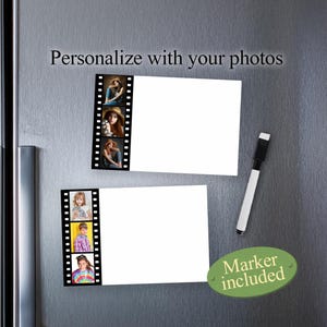 Personalized Photo Magnetic Dry Erase Board: Fridge and locker Whiteboard Gift