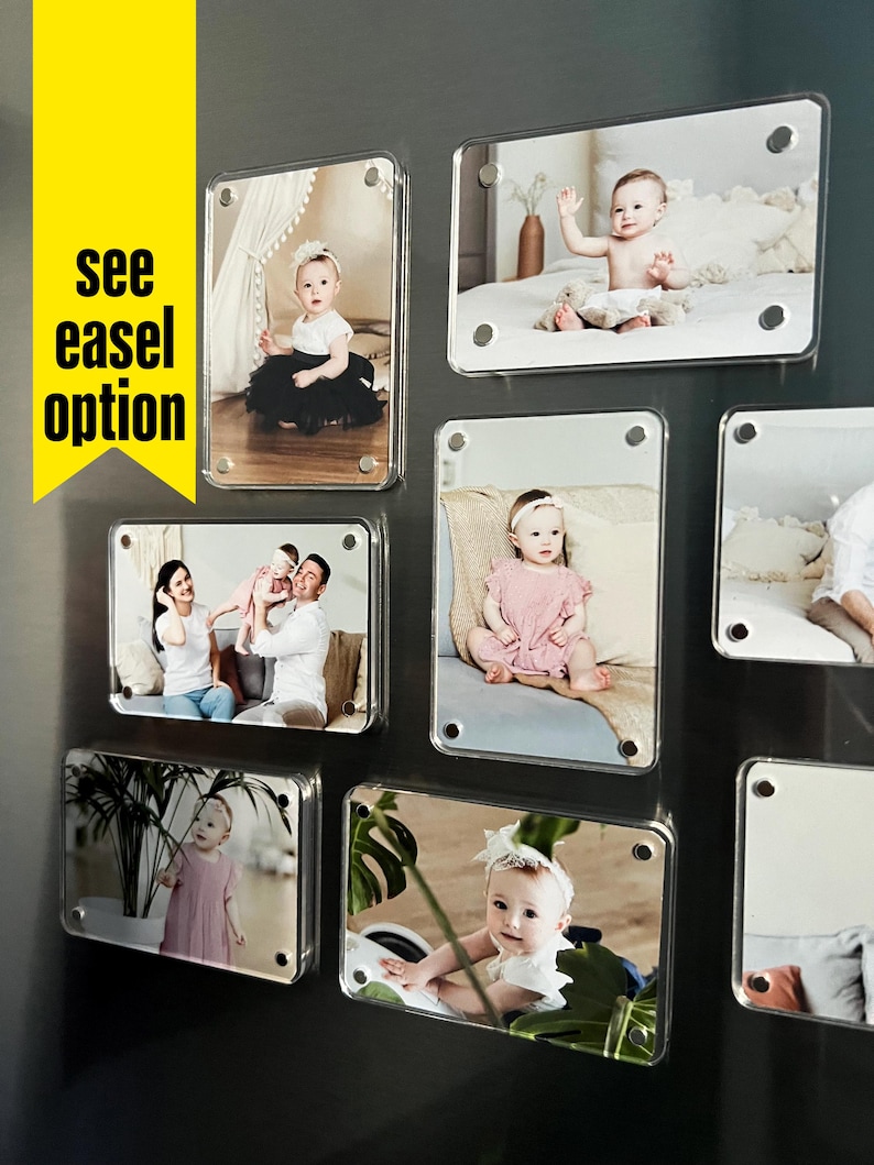 Custom Acrylic Magnetic Photo Frame: Personalized Fridge Magnet Gift ...