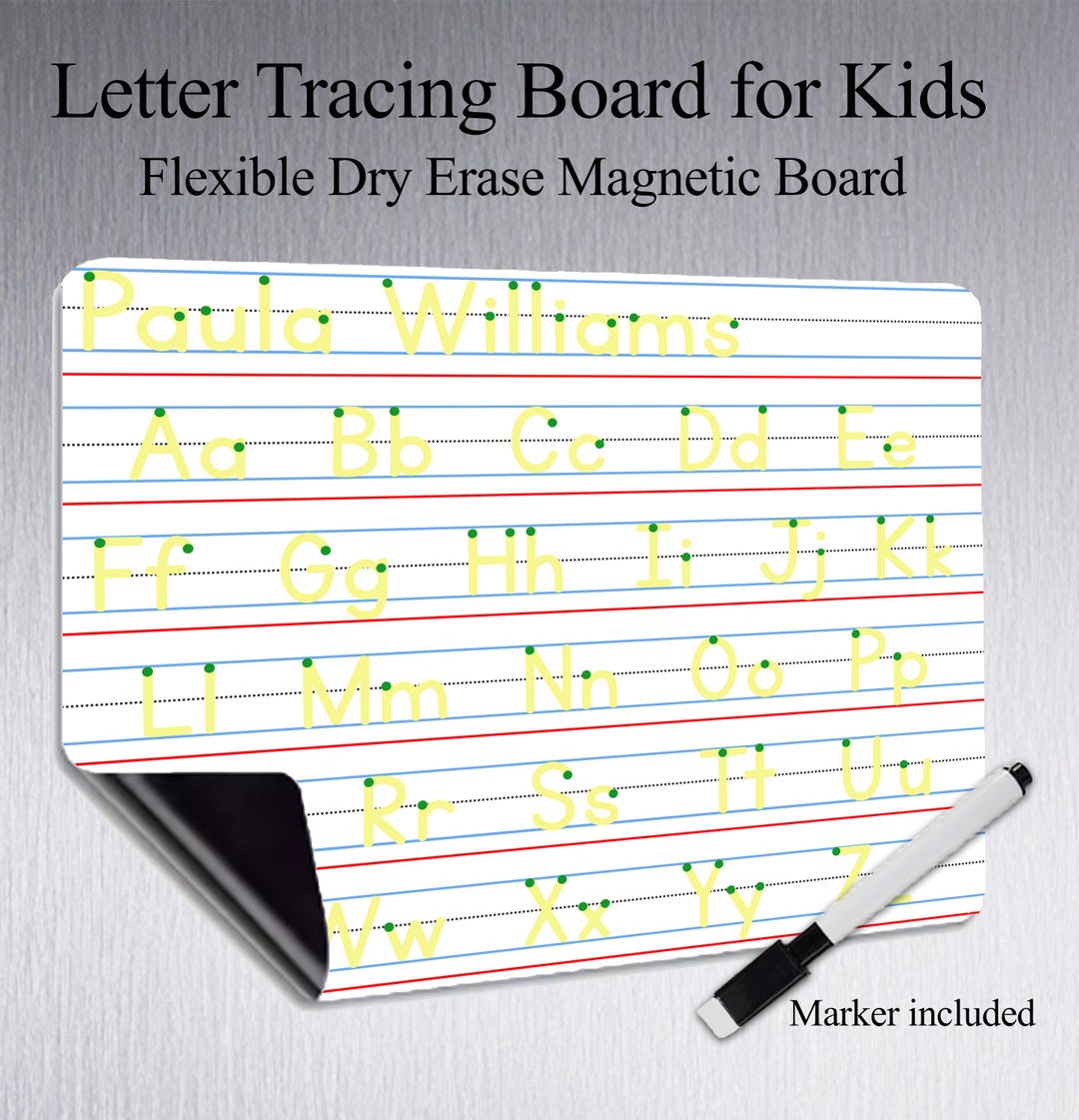 Personalized Handwriting Tracing Board: Dry Erase and Magnetic for ...