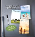 Personalized Photo Magnetic Dry Erase Board: Kitchen Fridge locker Note Pad