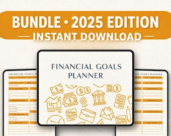 2025 Financial Goal Planner Bundle – Budget, Save & Pay Off Debt