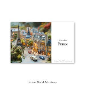 Carte postale numérique France Voyages du monde Europe Photographie de voyage Salutations du paysage urbain Carte postale téléchargeable-cadeau Conception assistée par IA-04