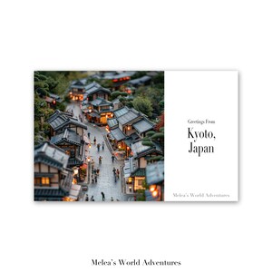 Digital Kyoto Japan Postcard, Travel Asia World Travel Photography Greetings From Cityscape Destination Downloadable, AI Assisted Design-15