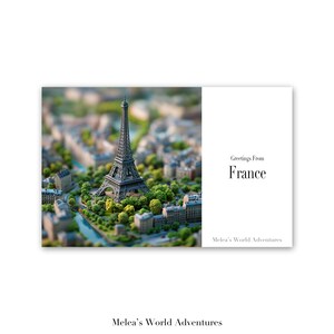 Carte postale numérique France Voyages du monde Europe Photographie de voyage Salutations du paysage urbain Carte postale téléchargeable-cadeau Conception assistée par IA-02