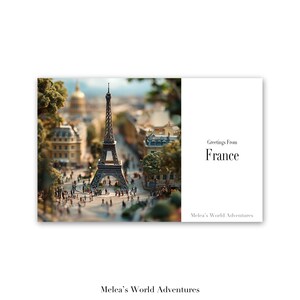 Carte postale numérique France Voyages du monde Europe Photographie de voyage Salutations du paysage urbain Carte postale téléchargeable-cadeau Conception assistée par IA-01