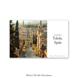 Carte postale numérique de Tolède, Espagne, voyage en Europe, photographie de voyages dans le monde, salutations de paysage, carte postale téléchargeable, conception assistée par IA-02