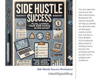 Top 10 Side Hustles That Actually Work + Bonus Side Hustle Success Worksheet – Digital Download