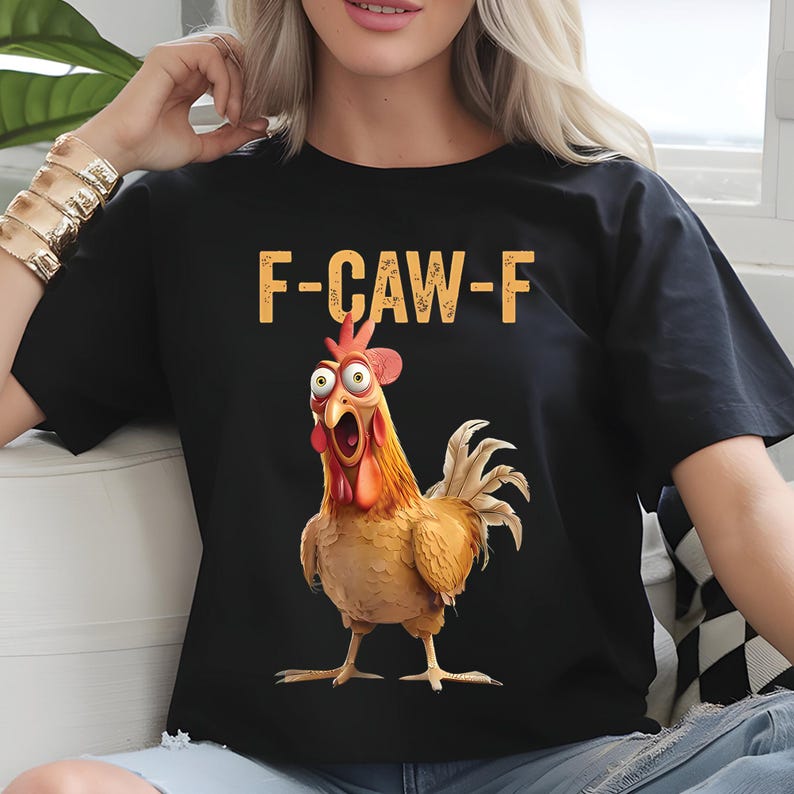 Funny Chicken F-CAW-F What The Heli Rooster Humour Meme