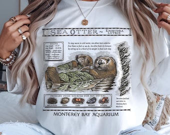 Monterey Bay Aquarium Sea Otter Vintage Clipart - Swiftie Fan T-Shirt Design (PNG Digital Download)