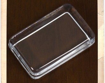 Rectangle Paperweight Frame | Glass Paperweights Designed to Display Images, Artwork, Crafts