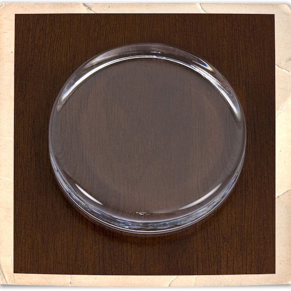 Large Round Paperweight Frame | Glass Paperweights Designed to Display Images, Artwork, Crafts