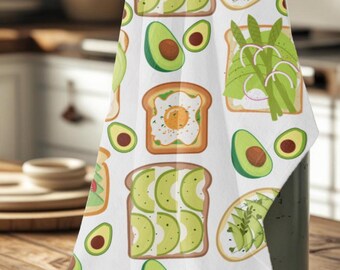 Ręcznik do rąk z awokado: Kolorowa dekoracja kuchni | Prezent dla smakosza | Dekoracje wiosenne | mothersdaygift
