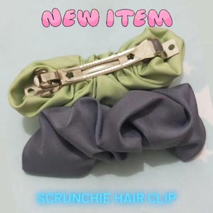 scrunchie barrette, scrunchie hair clip for women, bridesmaid gift, gift for her